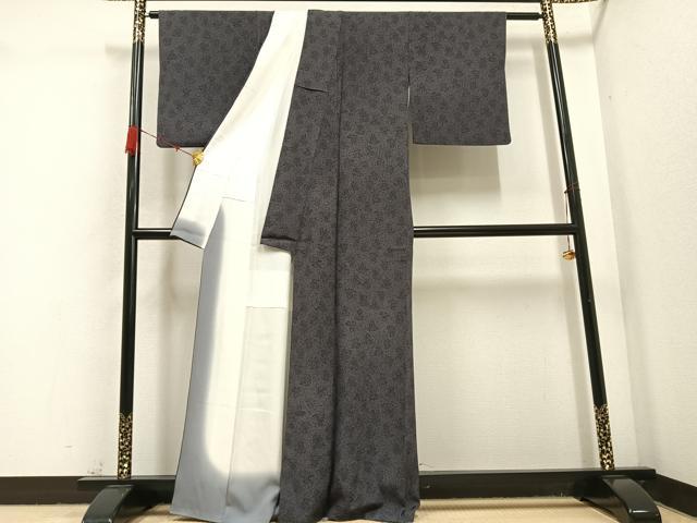 平和屋着物●重要無形文化財　人間国宝　中村勇二郎　江戸小紋　国宝平等院雲中　供養菩薩像　五十二　正絹　逸品　AABC6020ph