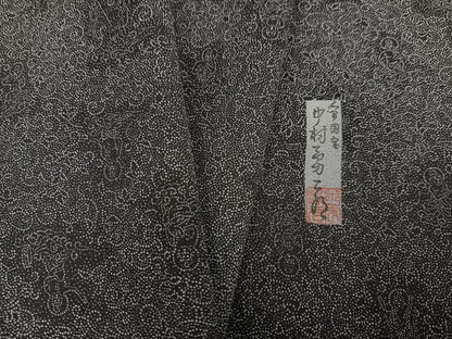 平和屋着物●重要無形文化財　人間国宝　中村勇二郎　江戸小紋　国宝平等院雲中　供養菩薩像　五十二　正絹　逸品　AABC6020ph
