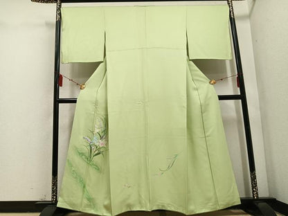 平和屋着物●訪問着 草花文 正絹 逸品 AABC6029ph