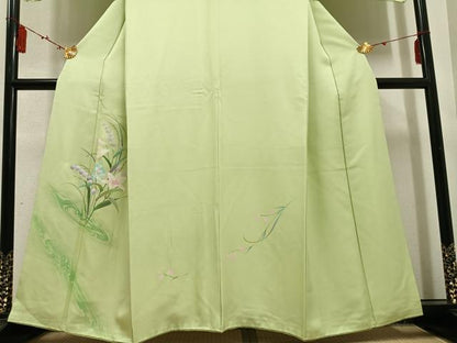 平和屋着物●訪問着 草花文 正絹 逸品 AABC6029ph