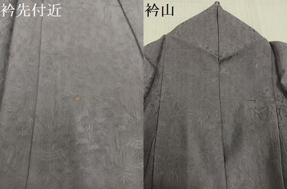 平和屋着物●上質な色無地 草木地紋 薄色 正絹 逸品 AABC6071ph