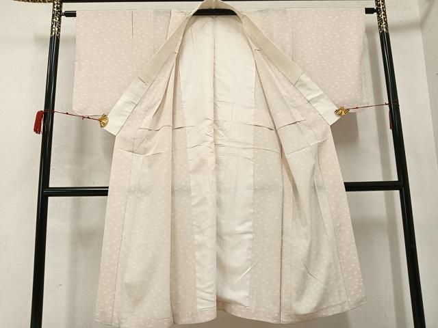 平和屋着物●長襦袢　無双仕立て　舞扇文　正絹　逸品　AABC6073ph
