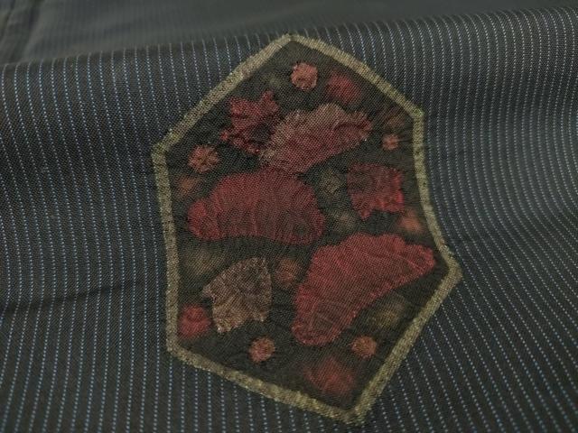 平和屋着物●本場大島紬　訪問着　絞り　亀甲花文　正絹　逸品　AABC6083ck