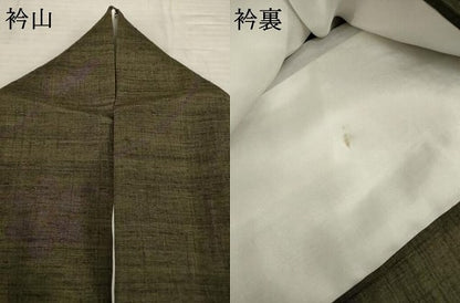 平和屋着物●上質な紬 花蔦草文 正絹 逸品 AABC6084ck