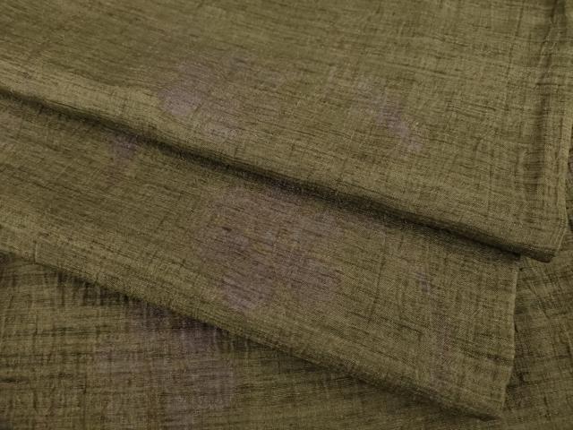 平和屋着物●上質な紬 花蔦草文 正絹 逸品 AABC6084ck