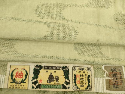 平和屋着物●結城紬 流水文 証紙付き 正絹 逸品 AABC6090ck