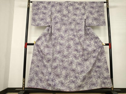 平和屋着物●上質な紬　乱菊　正絹　逸品　AABC6092ck