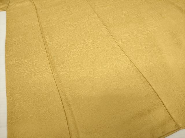 平和屋着物▽上質な色無地　単衣　雄黄色　三越扱い　正絹　逸品　AABC4113fy 平和屋着物○上質な色無地 松地紋 黄土色 正絹 逸品 AABC6093ck