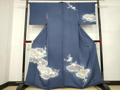 平和屋着物●訪問着 友禅 雲重ね花文 暈し染め 正絹 逸品 AABC6100ck