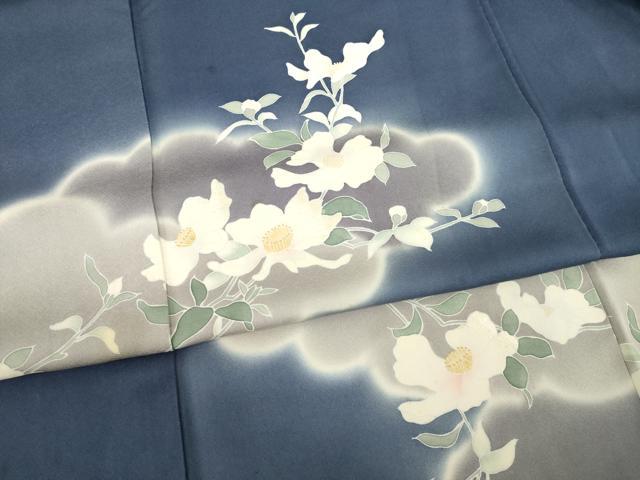 平和屋着物●訪問着 友禅 雲重ね花文 暈し染め 正絹 逸品 AABC6100ck