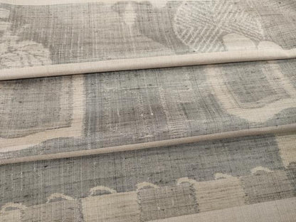 平和屋着物●上質な紬 横段花文 正絹 逸品 AABC6159ck