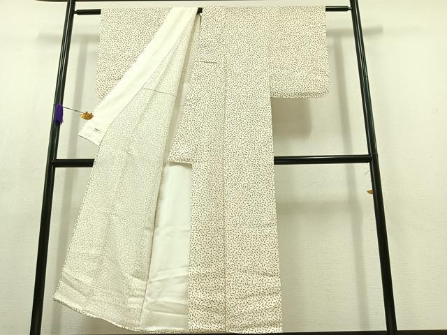 平和屋着物▽上質な小紋　単衣　成り物　正絹　逸品　AABC6161jh