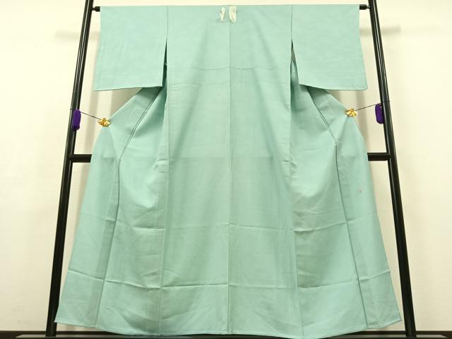 平和屋着物▽京加賀友禅 百貫達雄監修 色無地 単衣 瓶覗色 三越扱い 正絹 逸品 未使用 AABC6165jh