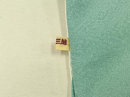 平和屋着物▽京加賀友禅 百貫達雄監修 色無地 単衣 瓶覗色 三越扱い 正絹 逸品 未使用 AABC6165jh