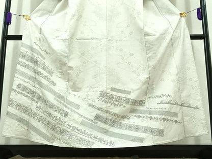 平和屋着物▽訪問着 本場大島紬 単衣 中国三大刺繍 汕頭刺繍 スワトウ刺繍 草花文 正絹 逸品 AABC6170jh