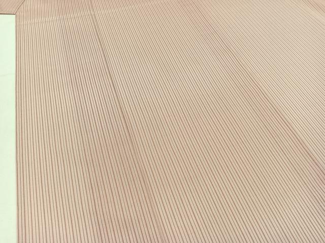 平和屋着物▽上質な紬　単衣　縞　正絹　逸品　AABC6171jh