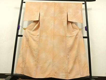 平和屋着物▽上質な小紋　単衣　流水文　暈し染め　正絹　逸品　未使用　AABC6173jh