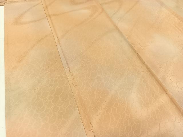 平和屋着物▽上質な小紋　単衣　流水文　暈し染め　正絹　逸品　未使用　AABC6173jh
