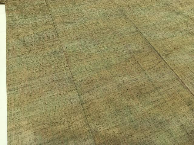 平和屋着物▽上質な紬　単衣　縞　正絹　逸品　AABC6174jh