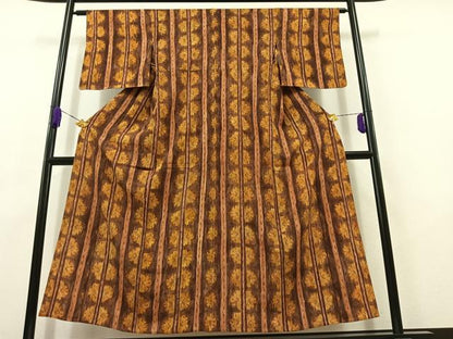 平和屋着物▽上質な小紋 単衣 花間道 正絹 逸品 AABC6175jh