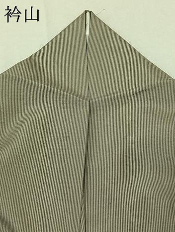 平和屋着物▽上質な紬 単衣 縞 正絹 逸品 AABC6185jh