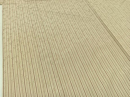 平和屋着物▽上質な紬 単衣 もじり織 勝虫 白根澤謹製 正絹 逸品 AABC6186jh