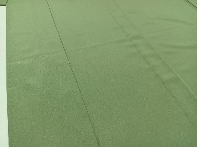 平和屋着物▽上質な色無地 単衣 薄萌葱色 正絹 逸品 AABC6192jh