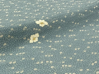 平和屋着物▽小紋 単衣 舞花文 鬼しぼ縮緬 洗える着物 AABC6195jh