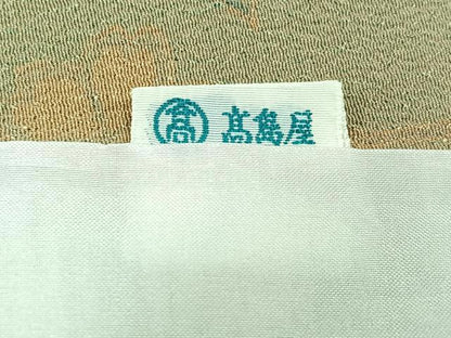 平和屋着物▽小紋 単衣 草花文 鬼しぼ縮緬 高島屋扱い 洗える着物 AABC6197jh