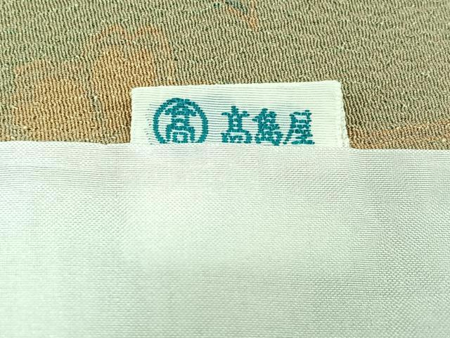 平和屋着物▽小紋 単衣 草花文 鬼しぼ縮緬 高島屋扱い 洗える着物 AABC6197jh
