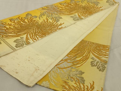 平和屋着物◎六通柄袋帯　乱菊　金銀糸　正絹　逸品　AABC6225ou