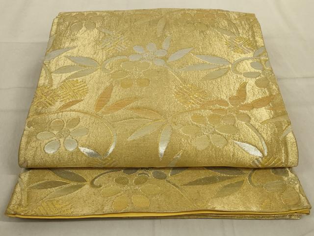 平和屋着物◎六通柄袋帯　花唐草文　金銀糸　AABC6240ou