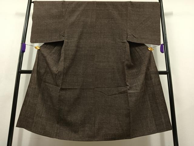 平和屋着物▽男性 紬 単衣 霞文 正絹 逸品 AABC6767jh