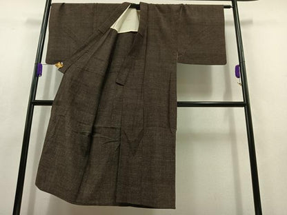平和屋着物▽男性 紬 単衣 霞文 正絹 逸品 AABC6767jh
