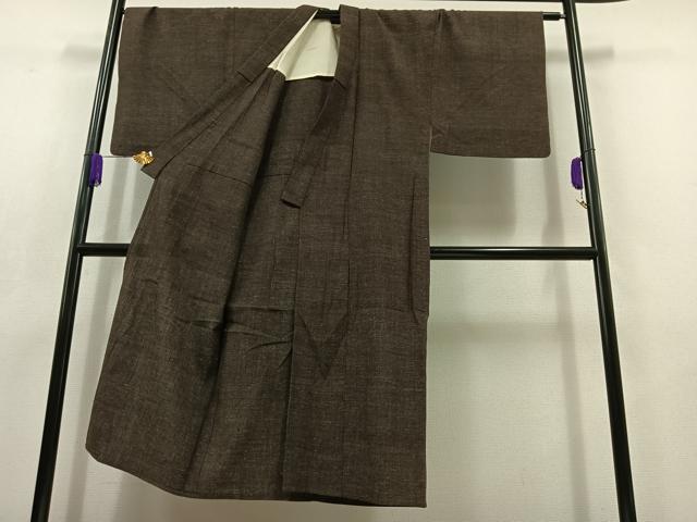 平和屋着物▽男性 紬 単衣 霞文 正絹 逸品 AABC6767jh