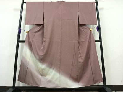 平和屋着物▽松尾光琳 訪問着 無双 絽袷 絽×絽 霞文 暈し染め 銀彩 正絹 逸品 AABC6768jh