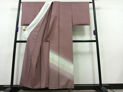 平和屋着物▽松尾光琳 訪問着 無双 絽袷 絽×絽 霞文 暈し染め 銀彩 正絹 逸品 AABC6768jh