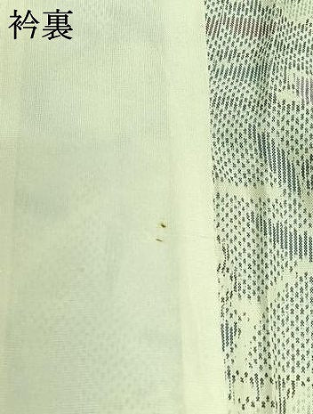 平和屋着物▽上質な紬　単衣　草花文　正絹　逸品　AABC6776jh