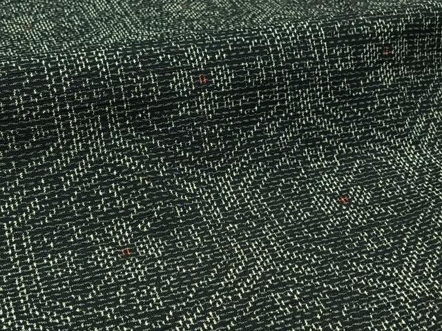 平和屋着物▽上質な紬 単衣 亀甲花文 正絹 逸品 AABC6777jh