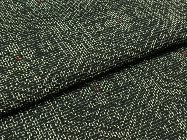 平和屋着物▽上質な紬 単衣 亀甲花文 正絹 逸品 AABC6777jh