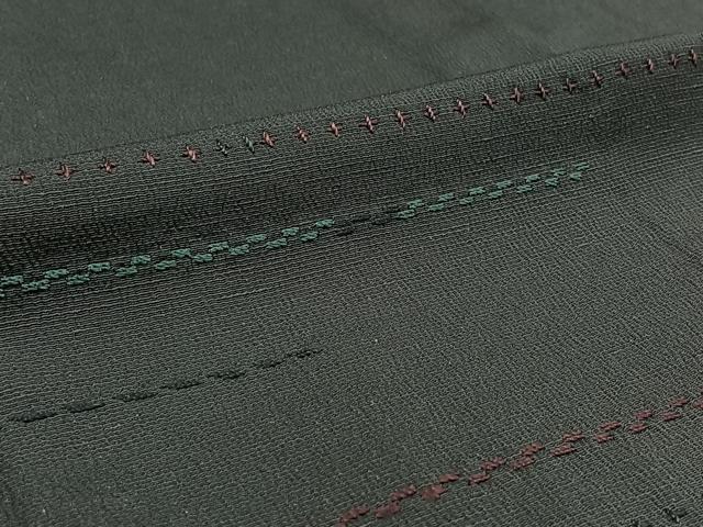 平和屋着物▽訪問着 単衣 刺繍 横段文 正絹 逸品 AABC6780jh