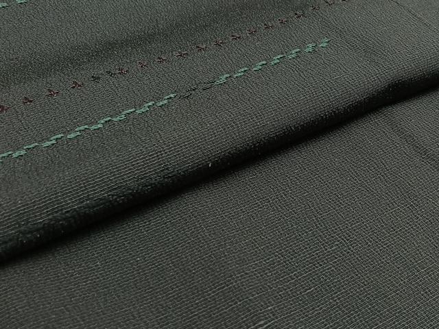 平和屋着物▽訪問着 単衣 刺繍 横段文 正絹 逸品 AABC6780jh