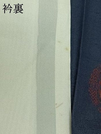 平和屋着物▽上質な紬 単衣 正倉院花文 正絹 逸品 AABC6788jh