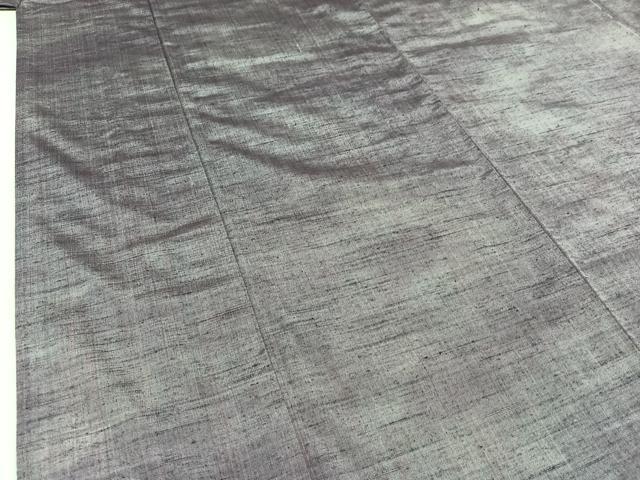 平和屋着物▽上質な紬 単衣 縞 正絹 逸品 AABC6789jh