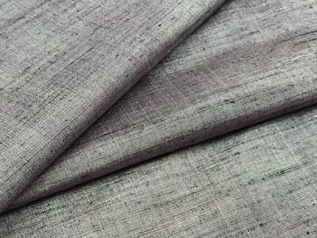 平和屋着物▽上質な紬 単衣 縞 正絹 逸品 AABC6789jh