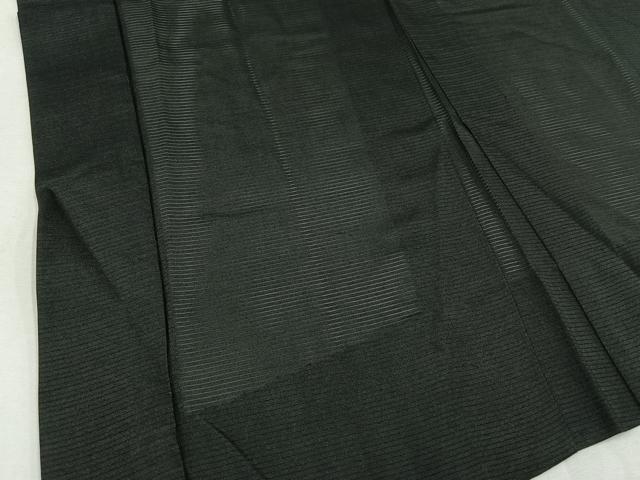 平和屋着物▽男性　黒紋付　羽織　スリーシーズン　春夏秋　塵除け　暗黒色　正絹　逸品　AABC6790jh