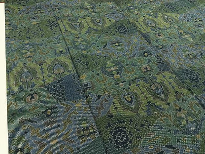 平和屋着物▽本場大島紬 単衣 草花文 正絹 逸品 AABC6792jh