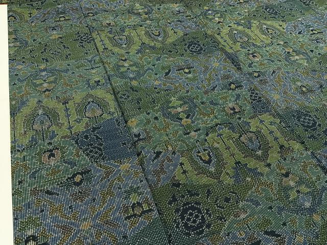 平和屋着物▽本場大島紬 単衣 草花文 正絹 逸品 AABC6792jh