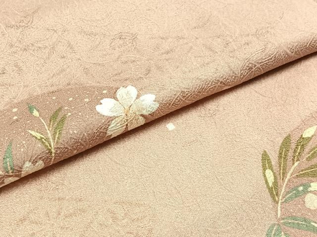 平和屋着物▽小紋 単衣 花丸文 洗える着物 AABC6793jh