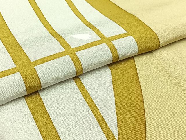 平和屋着物▽ろう彩工芸 奥村一心 訪問着 単衣 舞桜文 正絹 逸品 AABC6797jh